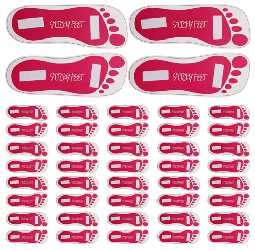 GANAZONO 25 Paare Einweg Sticky Feet Fußpads Selbstklebend Spray Tanning Schutzeinlagen für Salons Spas Zuhause Hautpflege Fußschutz für Empfindliche Haut