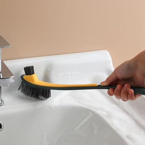 Omabeta Toilet Brush Soft Bristles Double Sided Long Handle Brushes for Bathroom, Essential Hygiene Tool for Home Use