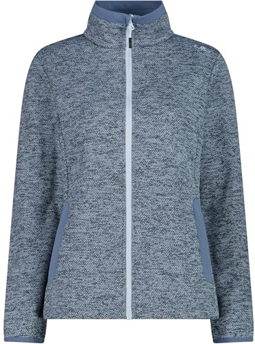 CMP Damen Fleecejacke mit Knit Tech Jacquard leichte, atmungsaktive Outdoorjacke für Übergangszeit & Freizeit.