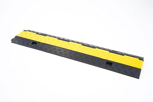 The Ramp People Floor Cable Protector 1-channel 70mm x 20mm | Outdoor Rubber Cable Cover Pedestrians & Vehicles Pavement, Driveway, Car Park Wire Cable Management EV cable protector