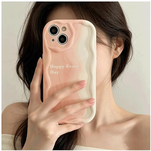 Custodia Compatibile con iPhone XR, Cover morbida silicone, bordo ondulato antiurto con stampa sfumata effetto acquerello e lettere