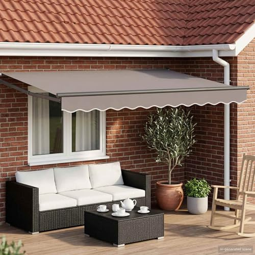 mzdioop Elektrisches Markisenrahmen Anthrazit 3 x 2 m Stahl pulverbeschichtet mit Solarpanel und Fernbedienung für Terrasse Garten Balkon wetterfest Windschutz sichtschutz und ausfahrbar