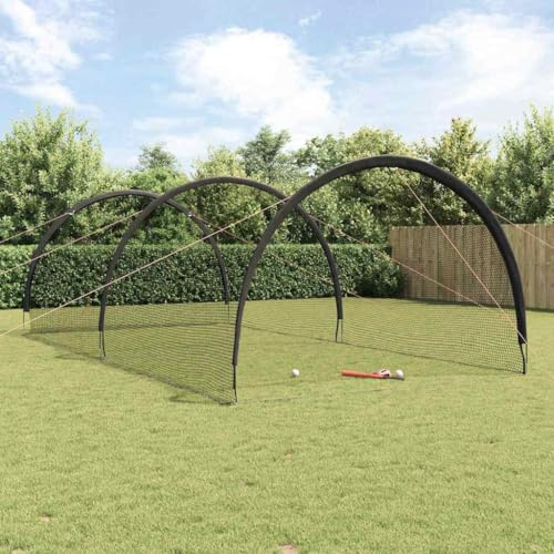 MBDRKVGF Baseball Schlagkäfig für das Training im Garten, Batting Cage mit Tragetasche, Großer Schlagnetz Käfig für Baseball und Softball, 702 x 369,5 x 243,5 cm, Schwarz