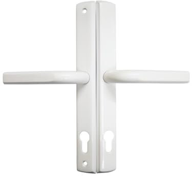 Gardinia Upvc Door Handle 240mm Screw Centres with Springs 278mm Long 92pz White