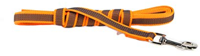 IDC Color & Gray gumierte Leine, 20 mm x 3 m ohne Schlaufe, Orange-Grau
