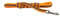IDC Color & Gray gumierte Leine, 20 mm x 3 m ohne Schlaufe, Orange-Grau