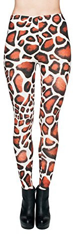 Hanessa Frauen Leggins Bedruckte Leggings Hose Frühling Sommer Kleidung Giraffen-Fell L113 Geschenk für Mädchen zu Weihnachten
