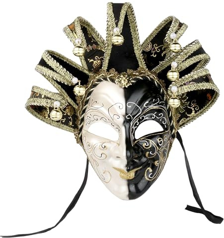 YU FENG Lot de 2 masques vénitiens sur bâton pour couple, cosplay, carnaval musical, Mardi Gras, bal masqué, fête costumée