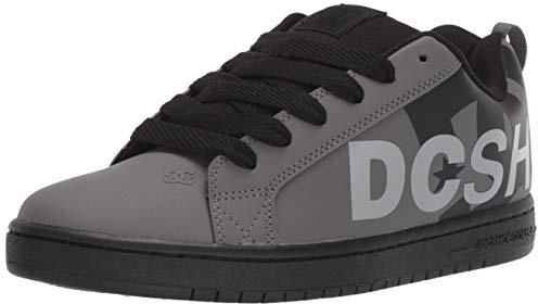 DC Herren Court Graffik Se skateboarding shoes, Grau Schwarz Grau, 47 EU