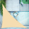 LOVE STORY Vela ombreggiante Triangolare 3x3x4.25m Impermeabile Tenda a Vela Sabbia Tenda da sole per esterno，PES Poliéster Protezione UV al 95% per Esterno,Giardino,Terrazzo,Balcone,Patio