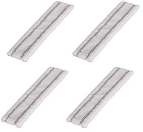 EMEXIN 4Pcs Replacement Micro Fiber Cloths For Karcher WV1 Windows Vac Spray Bottle White and Gray