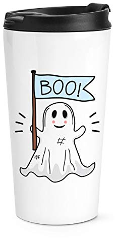 Boo Ghost Halloween Travel Mug Cup