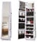 SogesHome Jewellery Cabinet Schmuckschrank mit Spiegel in voller Länge und 360° drehbarem Sockel, Standspiegel Abschließbare Schmuckschränke, Spiegel-Schmuck-Organizer Höhe 160 cm