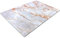 Glass Chopping Board 50 x 40 | Kitchen Worktop Protector | Multifunctional Cutting Board | Work Top Savers | Kitchen Accessories | Extra Large | White Gold Design