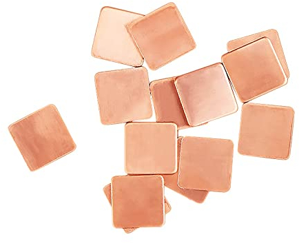 NICOLIE 10 Stück 0,3 Mm / 0,5 Mm / 0,8 Mm / 1,0 Mm Laptop-Kupferblech-Plattenstreifen-Shim-Wärmeleitpad-Kühlkörper Für Gpu-Cpu-Vga-Chip-Ram-Kühlung - 15x15x2.0mm