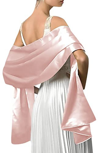 LumiSyne Donna Scialle In Raso Chiffon Silky Tinta Unita Wrap Stola Per Sposa Damigella Cerimonia Matrimonio Serata