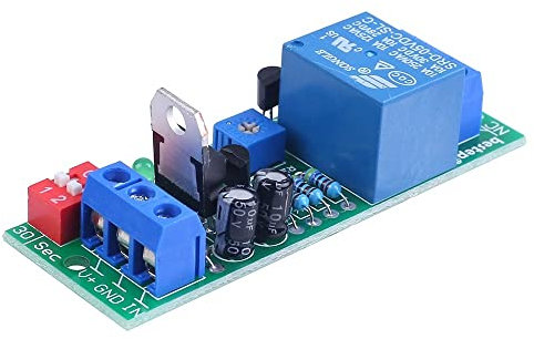 Módulo de relé, DC 4.5V-6V temporizador ajustable interruptor de desconexión de retardo de apagado del módulo de apagado y apagado para el cierre automático cuando el tiempo de espera
