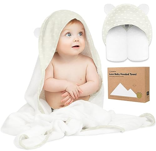 KeaBabies Babyhandtuch mit Kapuze für Neugeborene – Große Bambus Kapuzenhandtuch Baby für Jungen, Mädchen, Kleinkinder, Besonders Saugfähig Und Weich Baby Badetuch (Rainbow)
