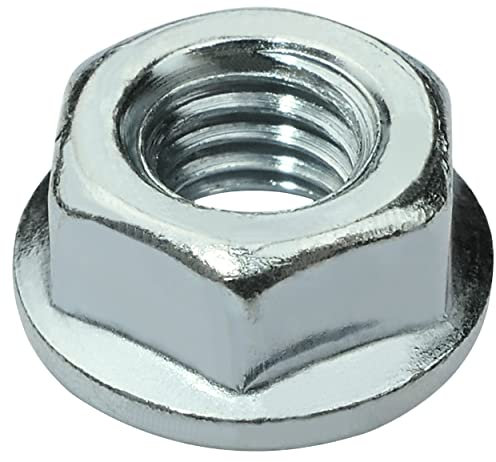 AERZETIX - C58279 - Juego de 25 tuercas hexagonales con brida/base dentada M6 - Ø exterior de la brida 13mm - en acero