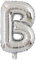 D2D | Party Balloon Buchstabe B in Silber - Größe 40 cm - Folienballon - Buchstabenballon - Geburtstagsdeko