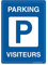 AUA SIGNALETIQUE - Panneau De Signalisation en PVC Rigide et Compact 1.5 mm. (121 x 170 mm, Parking Visiteurs)