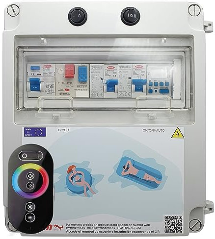 Swimhome Cuadro eléctrico Piscina contactor Motor Control Remoto Clorador