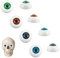 AHANDMAKER 4 Paris Yeux Acryliques Réalistes 26mm, Demi-Rond Halloween Globes Oculaires Ours Yeux pour Halloween Accessoires Fête Décor Bricolage Ours Marionnettes Artisanat Yeux Faisant