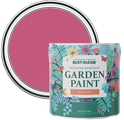Rust-Oleum Pink Mould-Resistant Garden Paint In Satin Finish - Raspberry Ripple 2.5L