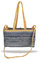 Banzaii sac de paille pour femme, sac à bandoulière coloré, sac d’été, sac de plage entièrement fait à la main Ibiza Bleu Foncé