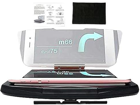 AAKOMA Handyhalterung für Frontbildschirm HUD | Smartphone-Halterung mit Head-Up-Bildschirm | Wiederverwendbare Gabel für Handy im Auto mit HD-Bildreflexion