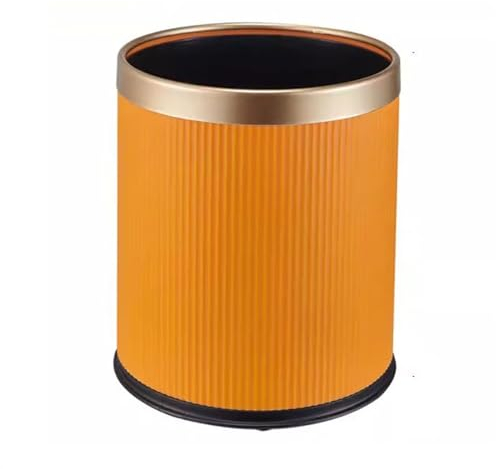 WAOCEO Poubelle Poubelle Simple for Salon, Cuisine, Luxe léger sans Couvercle, Bureau, Chambre d'hôtel, Salle de Bain dédiée Poubelle intérieure (Color : Orange, Size : L)