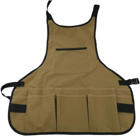 LIFKOME Polyester Apron Kit Pockets Workshop Apron for Women Cooking Gardening Bib Material Random Color