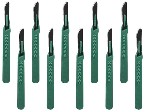 Bisturi Monouso Sterile, 10 PCS Plastica Chirurgici Coltello, Confezionati Singolarmente, Multi-Funzione Di Scrapbooking Artigianato Strumenti Di Intaglio