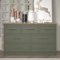 Galano Cleverton 3+4 Drawer Chest – Storage Cabinet & Closet Organizer for Bedroom, Hallway & Entryway (Kale Green/Oak)