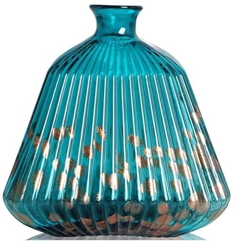Decoracion Jarrón Florero De Rayas Azules, Jarrón De Cristal, Arte Para El Hogar, Oficina, Decoración De Escritorio, Accesorios, Jarrones Con Personalidad, Decoración, Botella De Flores Florero Jarron