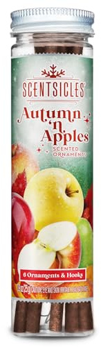 Scentsicles Raumduft für Dein Zuhause | Apples & Autumn Duftstäbchen (6X) | Duftstäbchen für Herbstlichen Duft Zuhause | Duftsticks mit Langer Duftdauer | Herbst Duftstäbchen für künstlichen Baum