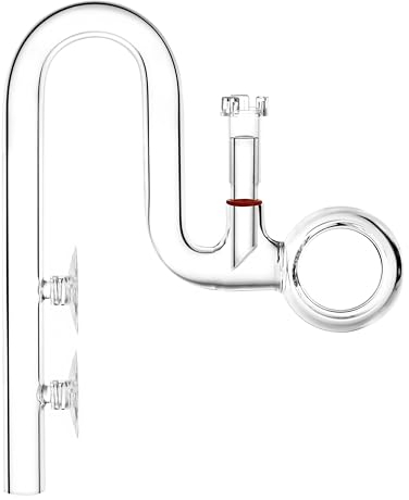 JARDLI Glas Lily Pipe Spin Auslauf mit Skimmer Oberflächenabzug für bepflanztes Aquarium (17mm für 16/22mm Schlauch)