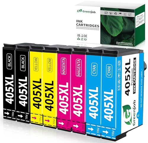 Greenjob 405XL Multipack für Epson 405 XL Druckerpatronen Kompatibel mit Epson Workforce Pro WF-3820 WF-3825 WF-4820 WF-4825 WF-4830 WF-7830 WF-7835 WF-7840 (2 Schwarz, 2 Cyan, 2 Magenta, 2 Gelb)