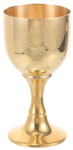 Alipis Calice Gobelet Tasse De Culte En Laiton Coupe D'offrande Coupe De Communion En Or Calice D'autel Verres À Shot En Relief Gobelet Tasse À Vin Pour La Maison Bar Fête De Mariage