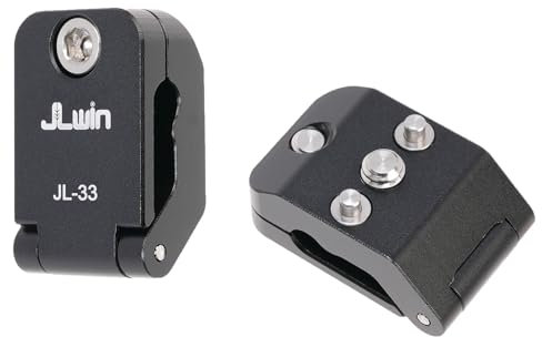 Fotga 2-Pack Universal Camera Cable Clamp for HDMI SDI Microphone Audio Cable Cables,with 1/4 Screw & Retractable Arri Location Pins for Camera Cage / L Bracket / Top Handle