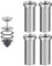 4 tornillos huecos para fregadero, tornillo hueco para válvulas de cesta de colador de 45 mm, tornillo hueco de acero inoxidable, colador de desagüe, cesta de fregadero de cocina, colador de cesta,
