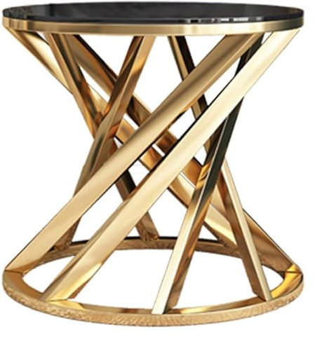 VVVBGFD Bouts de canapé Table Basse Nordique en Verre trempé Noir, Table de Chevet, Table d'appoint for Salon et Chambre à Coucher Ameublement et décoration