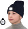 Richaa Geschenke für Kinder Weihnachten Mütze mit LED Licht Kinder Wiederaufladbar LED Strickmütze Wintermütze Beanie Lustige Kleine Geschenke für Mädchen Jungen