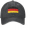 HEBUOUI Sonnenhut Männer Jahrgang Deutsch Deutschland Flagge Baseballmütze Unisex Stil Distressed Gewaschene Kopfbedeckung Outdoor Laufen Golf Verstellbare Hüte Mütze Papa Geburtstagsgeschenke
