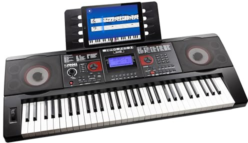 RockJam Rechargeable Semi Weighted 61-Key Keyboard Piano with MIDI Connectivity