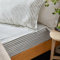 Yard Hebden Spannbetttuch, gestreift, 100% Baumwolle
