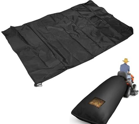 Fabater Rasentraktor-Laubsack, Garten-Laubsammler-Grasfangsack mit Reißverschluss, Kordelzug und Netz für Rasenmäher, Laubsack mit Großem Fassungsvermögen für Aufsitzmäher,