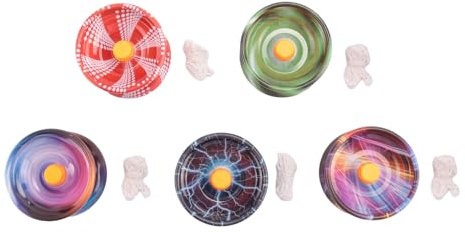 KEALLANS 5 StüCk Legierung Responsive Yoyo Balls Responsive Ball Metall AnfäNger String Trick Ball für AnfäNger, Erwachsene Spieler