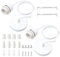 TNSLAND 2 Pièces E27 Cable Suspension Luminaire Blancs, Câble Réglable 100cm, Compatible, Cache Fil pour Lustre, E27 Suspension Blanche, Pavillon Luminaire pour Cuisine, Salon, Salle à Manger