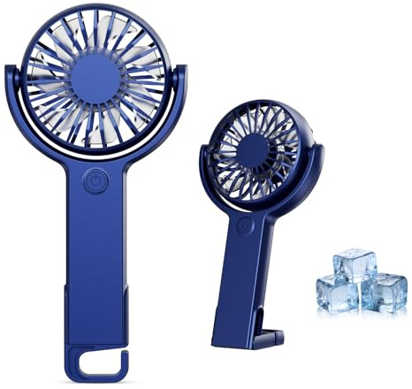 HandHeld Fan Rechargeable, Portable Mini Fan Handheld, 5 Speeds, 180°Rotatable Head, Electric USB Small Hand Held Fans, Powerful Personal Fan for Outdoor Office Travel Camping School Home Makeup